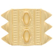 Plato - Conector de perlas SuperDuo17x23mm Mantrakia III - Chapado en Oro x1|raw }}