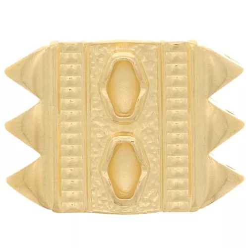 Plato - Conector de perlas SuperDuo17x23mm Mantrakia III - Chapado en Oro x1