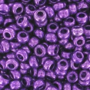 Cuentas de Rocalla Preciosa 9/0, 2,5 mm - Violeta metalizado, 20 g