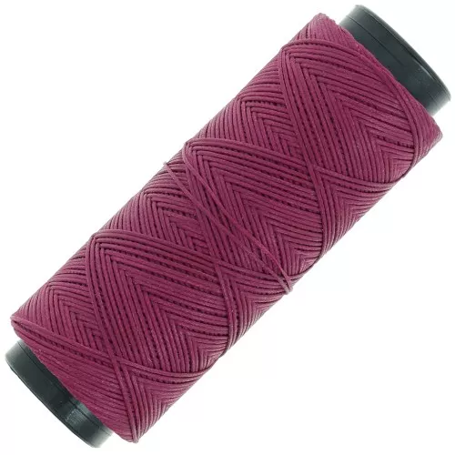 Hilo plano de poliéster encerado - Cordón para micro macramé 0,8 mm - Magenta x100m