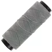Gris - Hilo plano de poliéster encerado - Cordón para micro macramé 0,8 mm - Gris x100m Hilo plano de poliéster encerado - Cordón para micro macramé 0,8 mm - Gris x100m