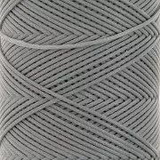 Hilo plano de poliéster encerado - Cordón para micro macramé 0,8 mm - Gris x100m