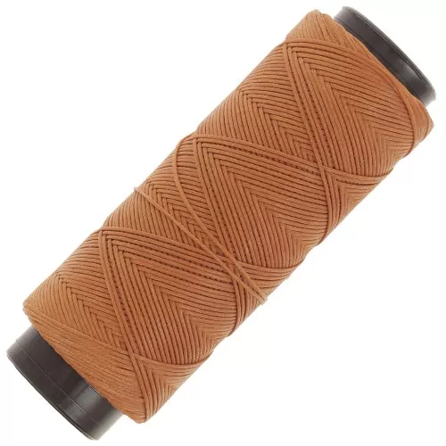Hilo plano de poliéster encerado - Slam Cord para micro macramé 0,8 mm - Mocca x100m