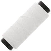 Hilo plano de poliéster encerado - Cordón para micro macramé 0,8 mm - Blanco x100m|raw }}