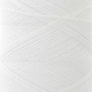 Hilo plano de poliéster encerado - Cordón para micro macramé 0,8 mm - Blanco x100m
