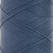 Hilo plano de poliéster encerado - Cordón para micro macramé 0,8 mm - Azul vaquero x100m
