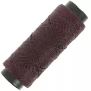 Aubergine - Hilo plano de poliéster encerado - Cordón para micro macramé 0,8 mm - Berenjena x100m Hilo plano de poliéster encerado - Cordón para micro macramé 0,8 mm - Berenjena x100m