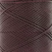 Hilo plano de poliéster encerado - Cordón para micro macramé 0,8 mm - Berenjena x100m