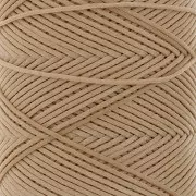 Hilo plano de poliéster encerado - Cordón para micro macramé 0,8 mm - Arena x100m