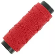 Rojo - Hilo plano de poliéster encerado - Cordón para micro macramé 0,8 mm - Rojo x100m Hilo plano de poliéster encerado - Cordón para micro macramé 0,8 mm - Rojo x100m