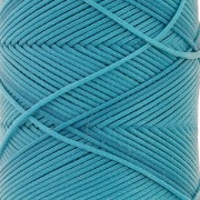 Hilo plano de poliéster encerado - Cordón para micro macramé 0,8 mm - Turquesa x100m