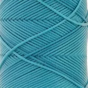 Hilo plano de poliéster encerado - Cordón para micro macramé 0,8 mm - Turquesa x100m