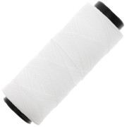 Hilo plano de poliéster encerado - Cordón para micro macramé 1 mm - Blanco x100m|raw }}