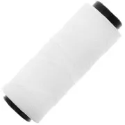 Fil plat en polyester ciré - Slam Cord pour micro macramé 1 mm - Blanc x100m