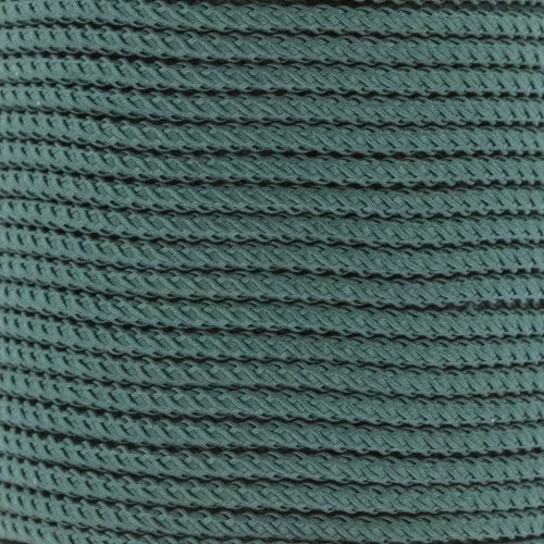 Cordón de poliéster trenzado de 2 mm - Verde pato x1m