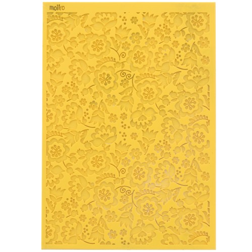 Hoja de textura Moiko para arcilla polimérica 97x68 mm - patrón Helleborus 17.22 x1