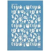 Silk Screen Moiko para arcilla polimérica 74x105 mm - Patrón de algas 19.08 x1