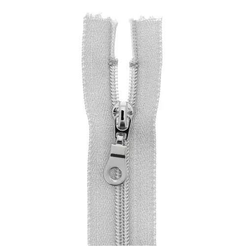 Cierre cremallera lurex Z94 - espiral separable 60 cm - Plata x1