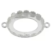 Engaste ovalado entrelazado - diseño de flor para cabujón 18x13 mm - Plata 925 x1