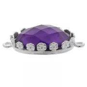 Engaste ovalado entrelazado - diseño de flor para cabujón 18x13 mm - Plata 925 x1