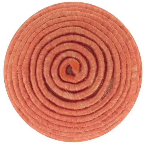 Cabujón redondo recubierto de hilo de algodón 16 mm - Terracota x1