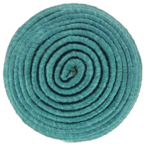 Cabujón redondo recubierto de hilo de algodón de 16 mm - Teal x1