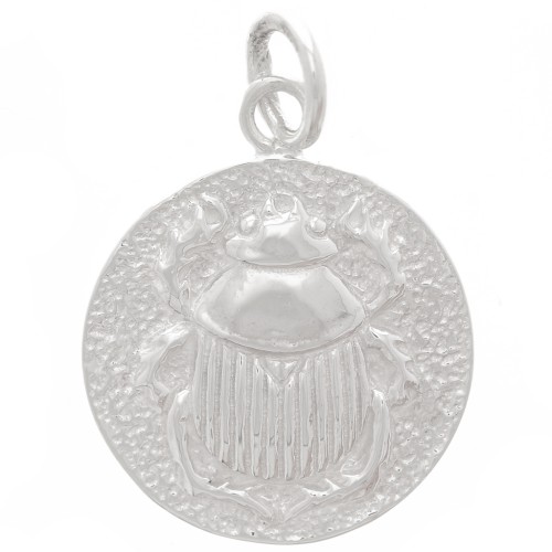 Colgante medalla motivo escarabajo 16 mm - Plata 925 x1
