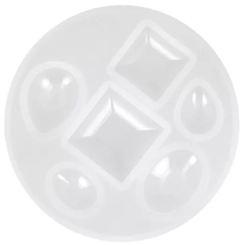 Molde de silicona para hacer cabujones de resina cuadrados - ovalados - pera x1