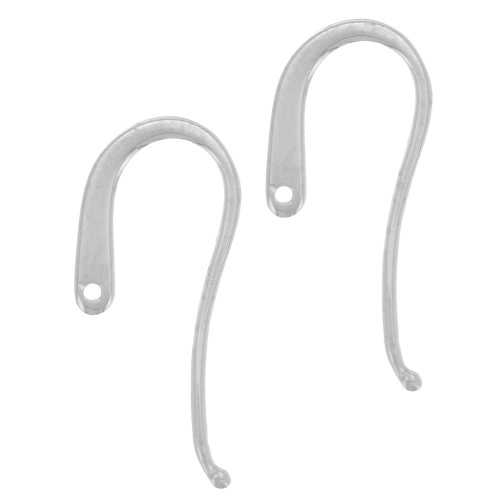 Ganchos de diseño 23 mm - Plata 925 x2