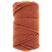 Bobina de cordón de macramé de algodón de 3 mm - Canela x50m