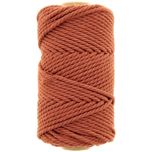 Bobina de cordón de macramé de algodón de 3 mm - Canela x50m