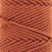 Bobina de cordón de macramé de algodón de 3 mm - Canela x50m
