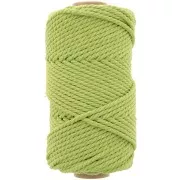 Bobina de cordón de algodón para macramé de 3 mm - Verde menta x50m