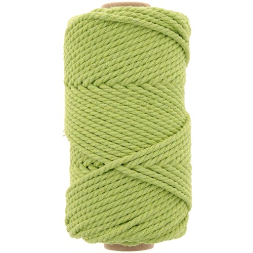 Bobina de cordón de algodón para macramé de 3 mm - Verde menta x50m