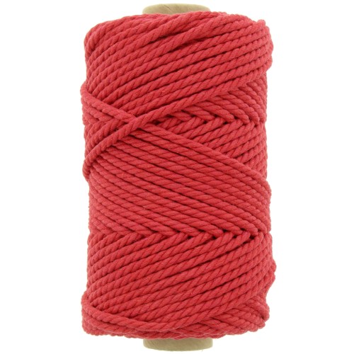 Bobina de cordón de macramé de algodón de 3 mm - Rojo x50m