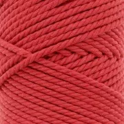 Bobina de cordón de macramé de algodón de 3 mm - Rojo x50m