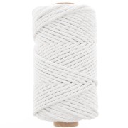 Bobina de cordón de algodón para macramé 3 mm - Blanco x50m|raw }}