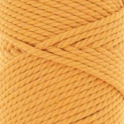 Bobina de cordón de algodón para macramé de 3 mm - Mostaza x50m