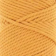 Bobina de cordón de algodón para macramé de 3 mm - Mostaza x50m