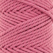 Bobina de cordón de macramé de algodón de 3 mm - rosa viejo x50m