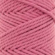 Bobina de cordón de macramé de algodón de 3 mm - rosa viejo x50m