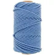 Bobine de cordon en coton pour macramé 3 mm - Bleu clair x50m