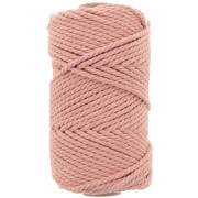 Bobina de cordón de macramé de algodón de 3 mm - Blush x50m