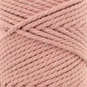 Bobina de cordón de macramé de algodón de 3 mm - Blush x50m