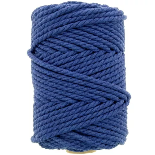 Bobina de cordón de macramé de algodón de 5 mm - Azul noche x50m