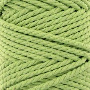 Bobina de cordón de algodón para macramé de 5 mm - Verde menta x50m