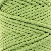 Bobina de cordón de algodón para macramé de 5 mm - Verde menta x50m