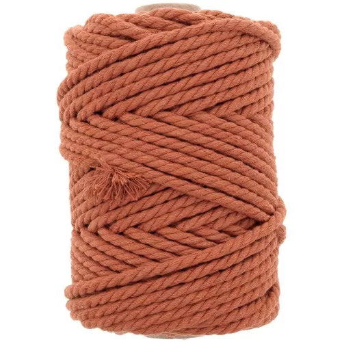 Bobina de cordón de macramé de algodón 5mm - Canela x50m