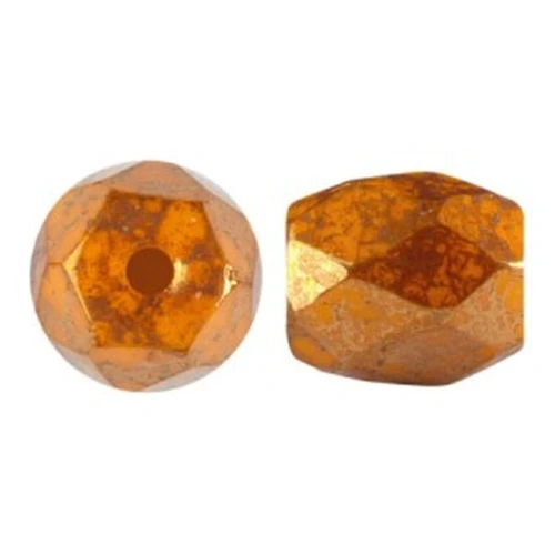 Cuentas de cristal Baros® by Puca® 6x5 mm - Frost Tangerine Bronze x10g