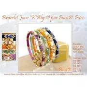 Cuentas de cristal Konos® by Puca® 4x2 mm - Frost Tangerine Gold Splash x10g